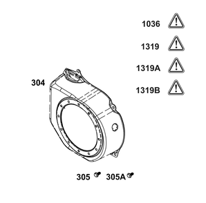 Blower Housing Group Diagram and Parts List for 10R232-0027-H5 100000 - 19Z999 Briggs and Stratton Engine